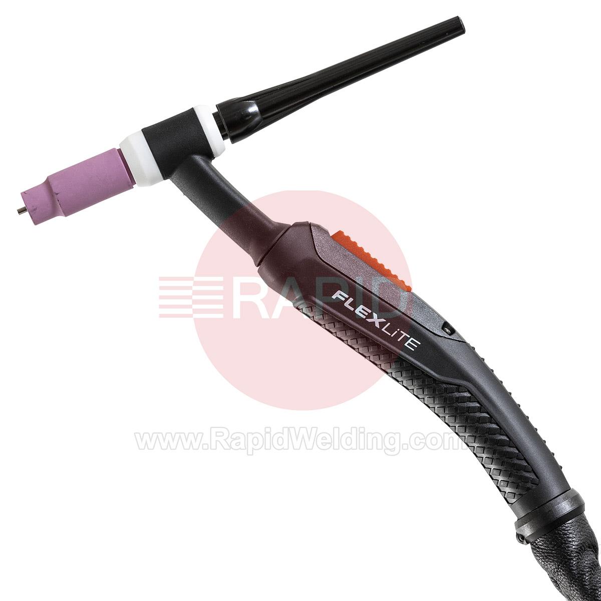 TX165GF4  Kemppi Flexlite TX K5 165GF Air Cooled 160 Amp Tig Torch, with Flex Neck - 4m, 7 Pin